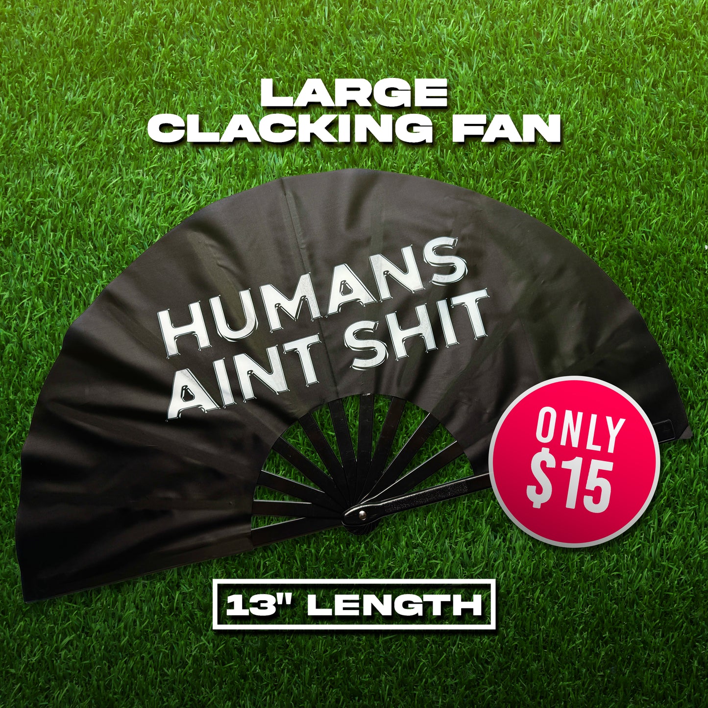 CHROME LOGO - BLACK CLACKING FAN